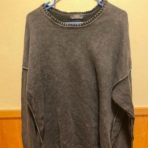 Men's Heavy Crewneck Berksha Frayed Sweater